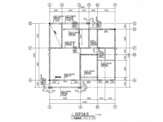 住宅建筑平面施工图 - 3