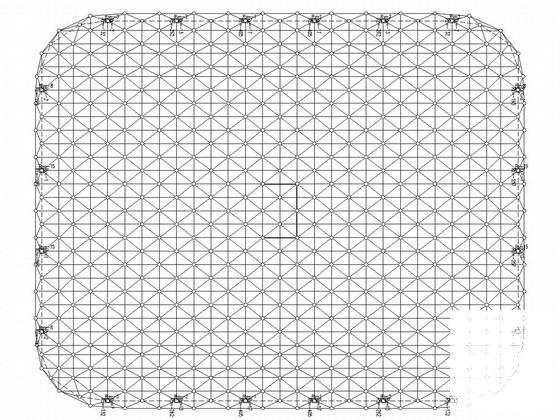 一份奥林匹克中心蓝球馆网架结构CAD施工图纸（7度抗震）