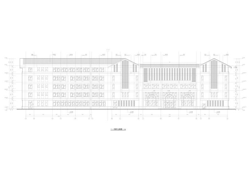 高中部建筑cad平面图及剖面图 - 5