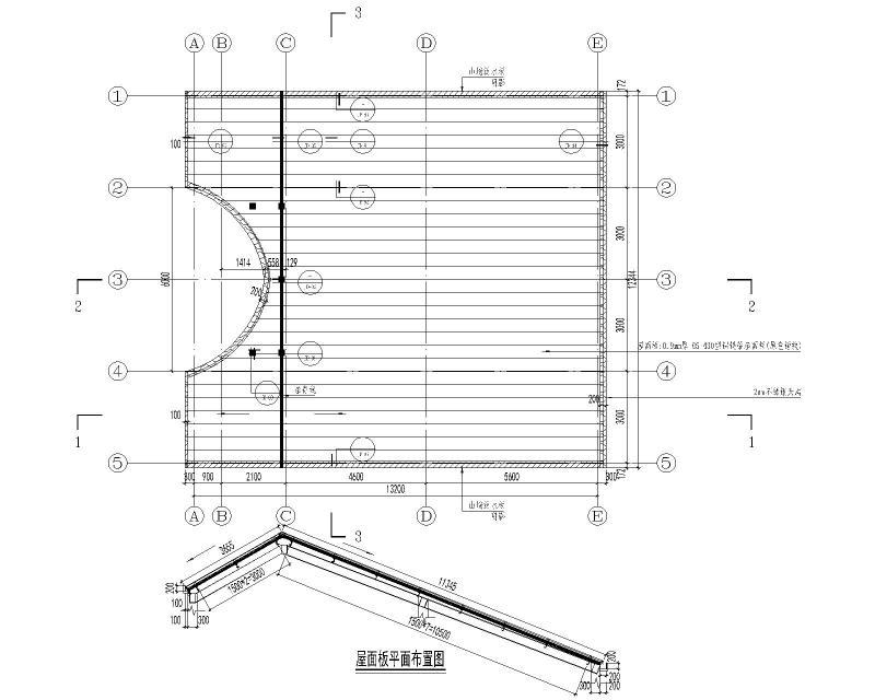 屋面板平面布置图