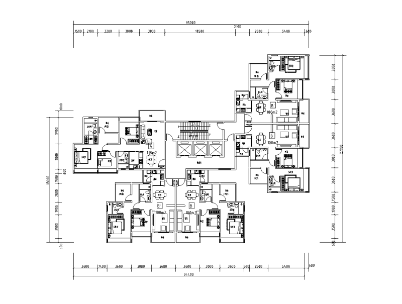 2019年深圳某工业区更新户型设计 (2)