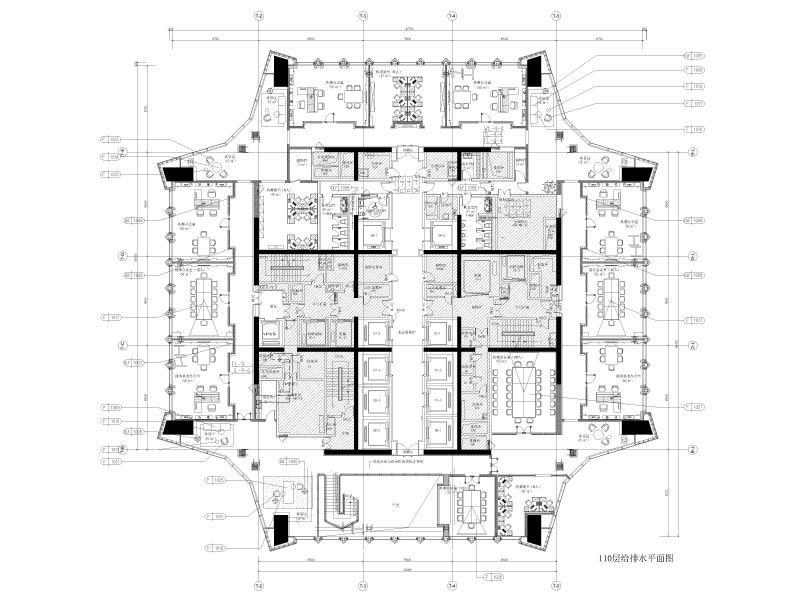 110层给排水平面图