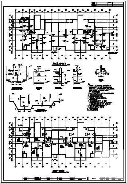 高层住宅基础结构构造详图纸cad平面图