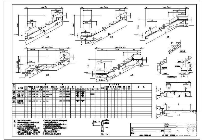 展厅梯表节点构造详图纸cad