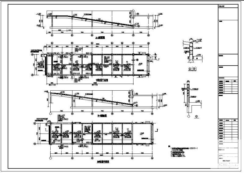 住宅楼车库坡道结构详图纸cad
