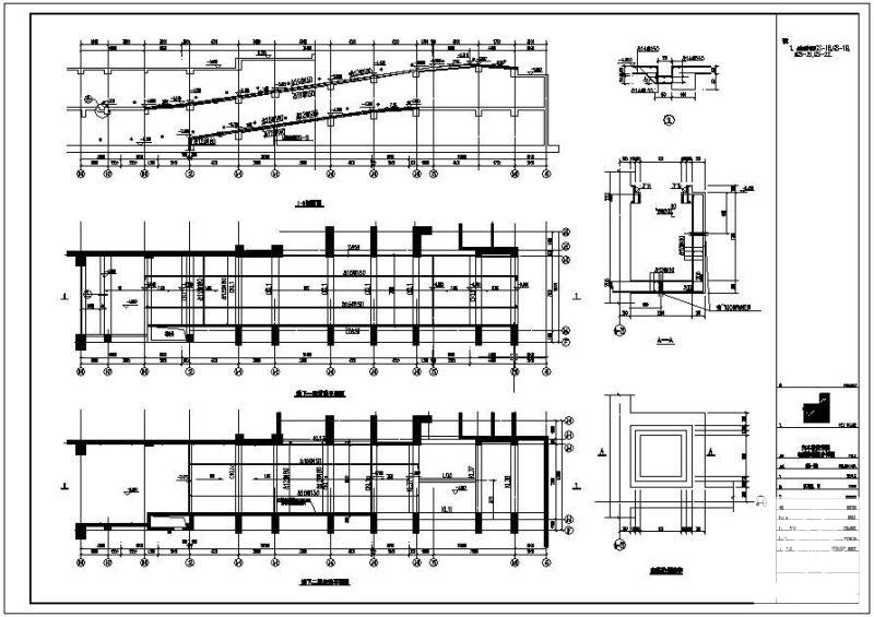 汽车坡道及电缆防爆波井节点构造详图纸cad