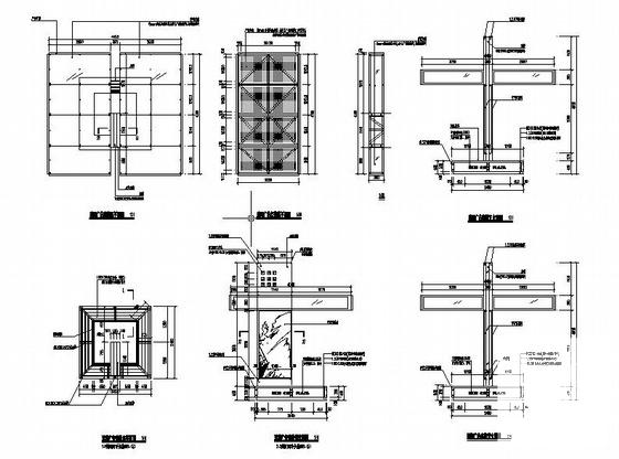 遮阳广告牌节点构造详图纸cad平面图