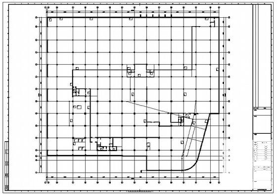 电信大楼地下室结构设计图纸cad