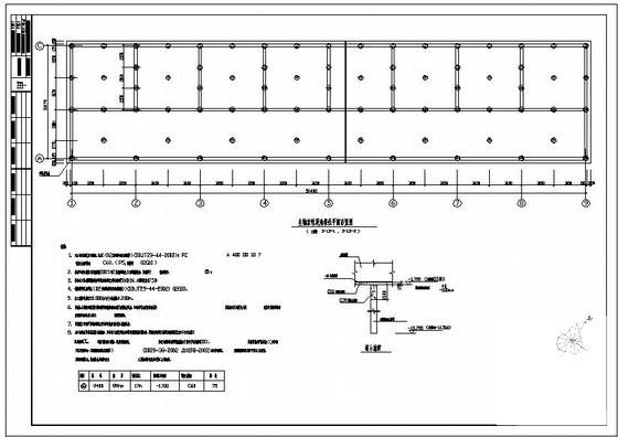 污水厂水池桩基设计图纸cad平面布置图