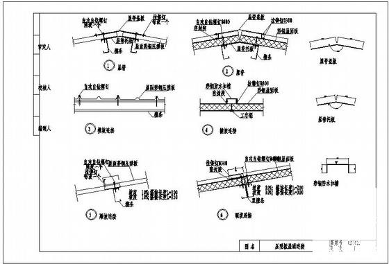 彩钢夹芯板节点构造详图纸cad