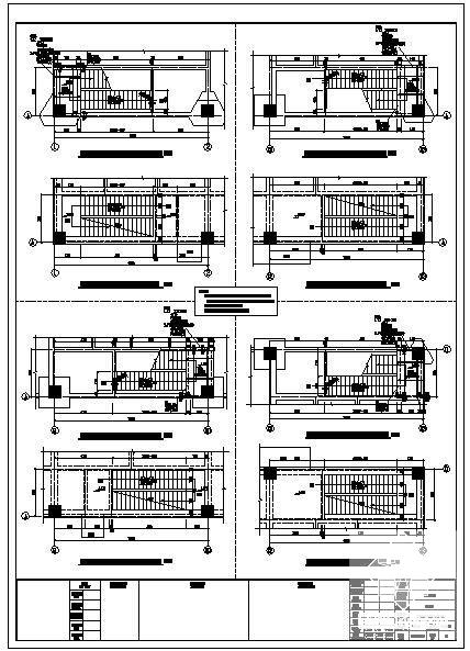 框架厂房楼梯平法节点构造详图纸cad