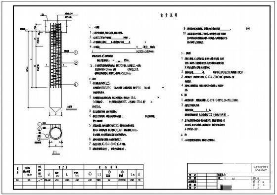 大厦沉管灌注桩施工详图纸cad