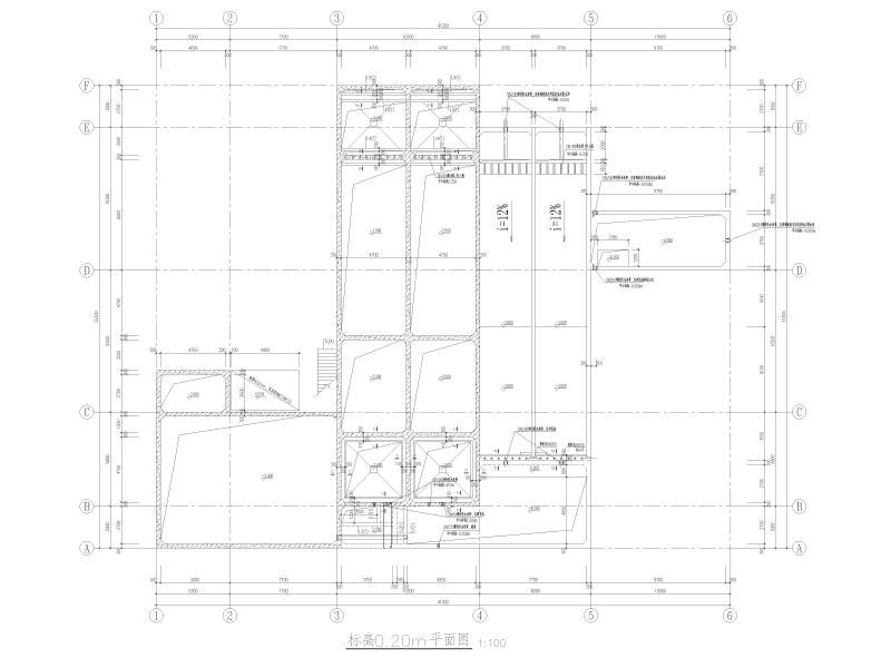 标高0.20m平面图