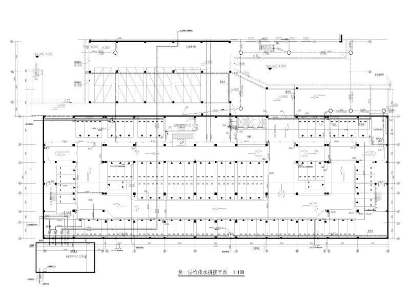 负一层给排水拼接平面