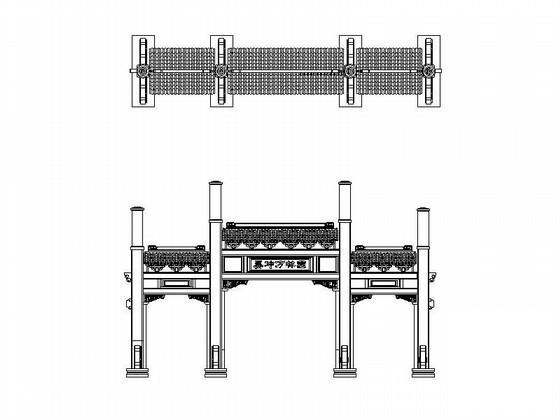 牌楼立面图 - 1