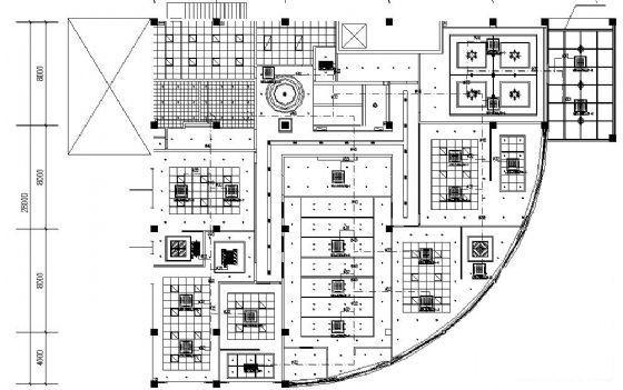 别墅空调平面布置图（总共6页CAD图纸）(dwg)