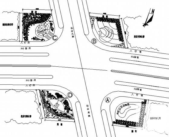 道路景观设计平面图 - 1