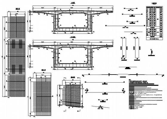 (32 3x48 32)m双线连续梁梁段钢筋节点CAD详图纸设计(地震动反应谱)(dwg)