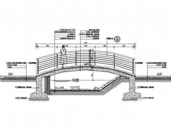 7M拱桥施工dwg格式CAD图纸，含节点放大详图纸(栏杆详图)