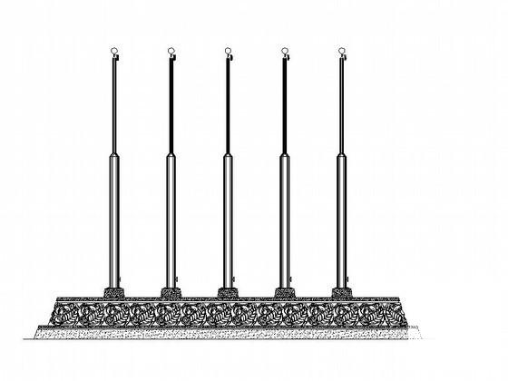 旗杆台施工dwg格式CAD图纸（雕花放样详图纸）(平面图)