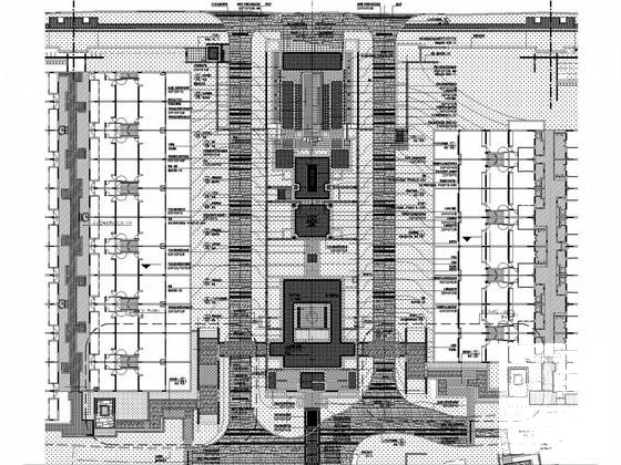 别墅区入口区铺装总平面CAD施工图纸(dwg)