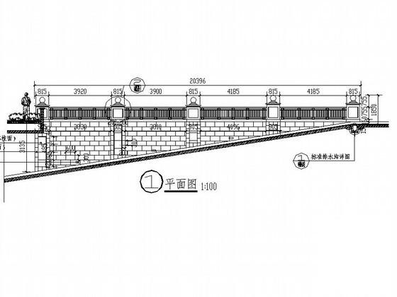 斜坡花架施工dwg格式CAD大样图(平面图)