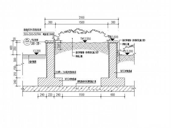 圆形树池施工dwg和CAD图纸（压顶铺装详图纸）(节点详图)