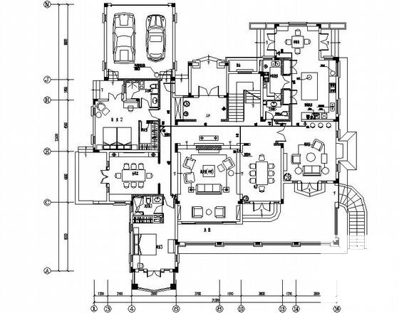 2层别墅新风系统平面CAD图纸(dwg)