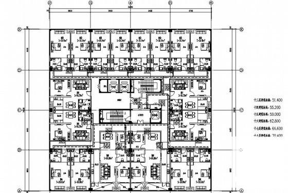 18层综合楼采暖平面CAD图纸(十八层)(dwg)