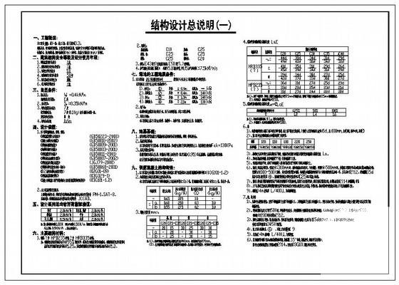 剪力墙别墅结构设计说明cad