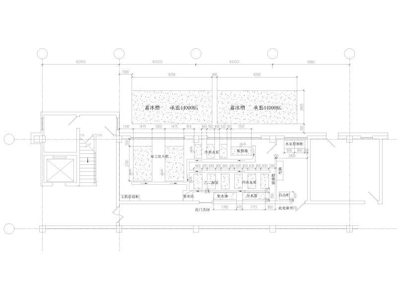 平面设备基础及排水沟图