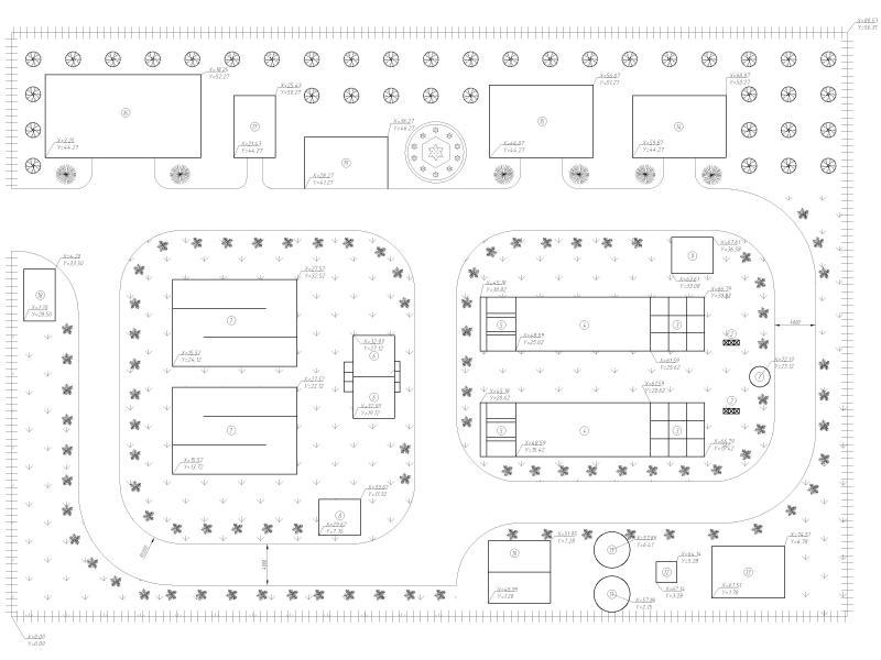 净水厂建筑总平面图