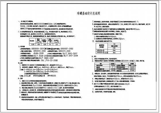 球罐基础设计总说明cad