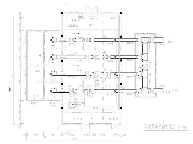 取水泵房平面布置图