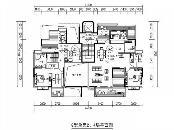 花园洋房户型图 - 2