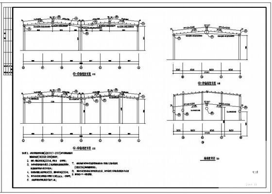 门钢厂房竣工CAD图纸，含钢结构设计说明.dwg