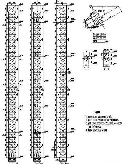 钢结构电梯详图纸cad