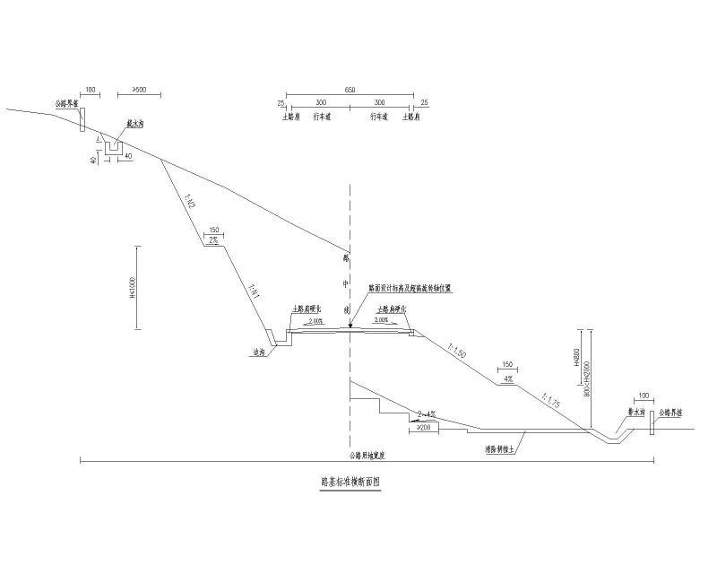 路基标准横断面图