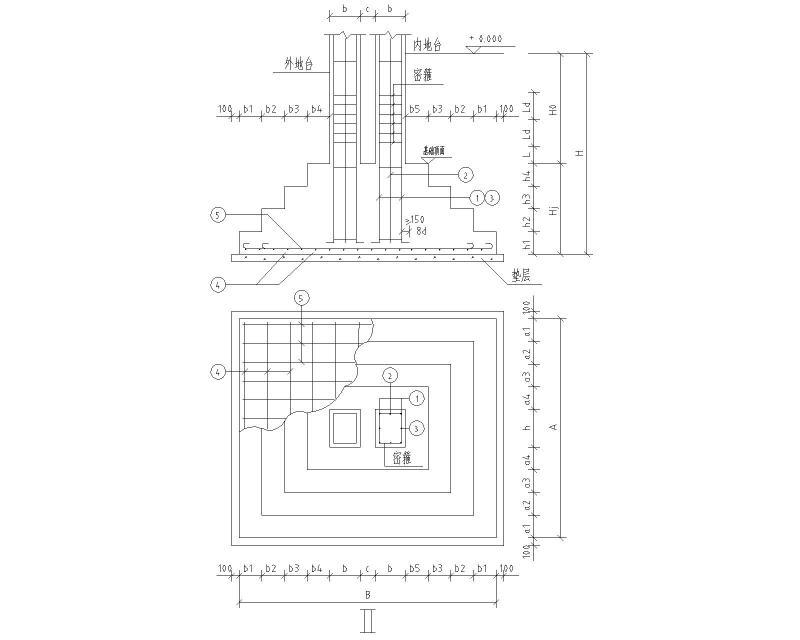 基础大样与配筋