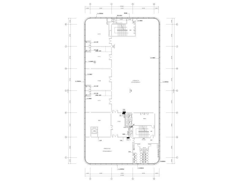 公交综合楼三层强电平面图