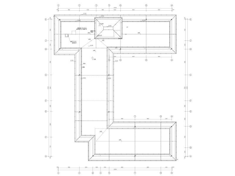 屋顶防雷平面图
