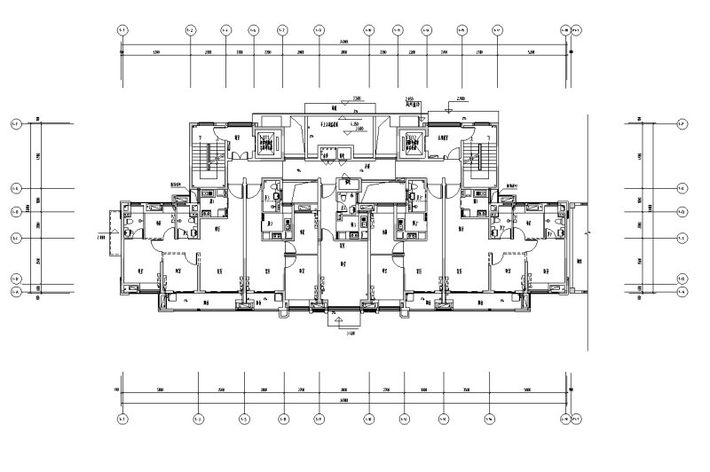 福建高层住宅现代典雅风立面分缝图2020 (2)