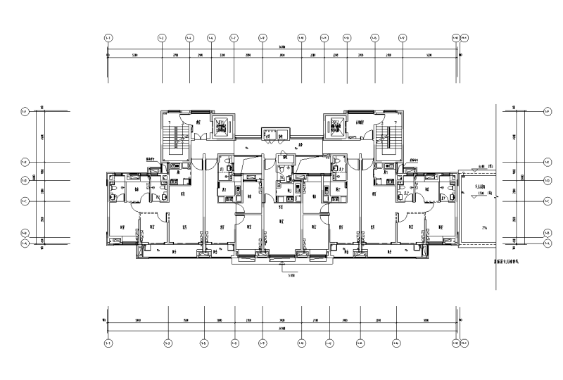 福建高层住宅现代典雅风立面分缝图2020 (3)