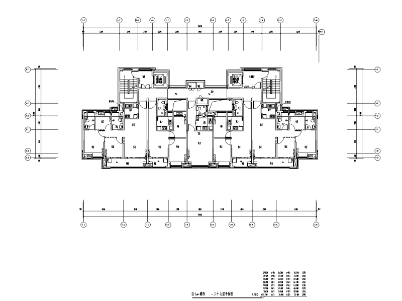 福建高层住宅现代典雅风立面分缝图2020 (4)