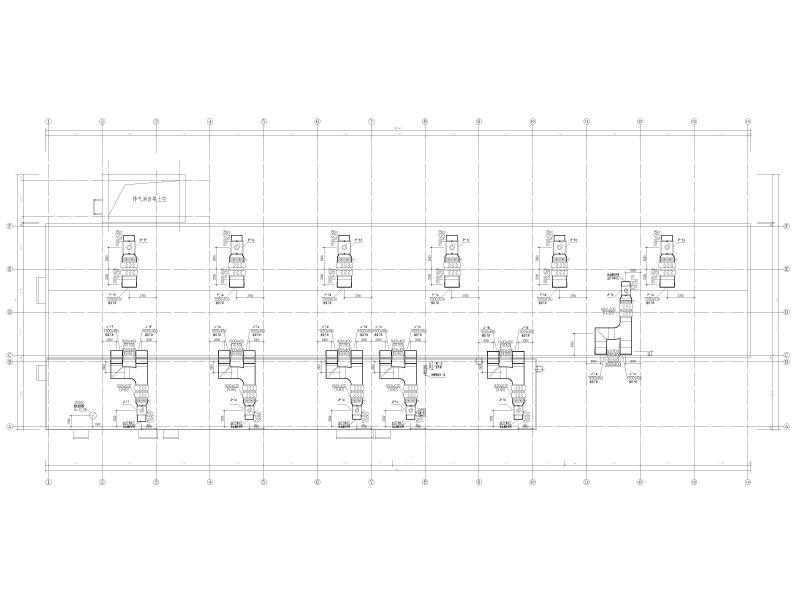 屋面通风空调防排烟系统平面图