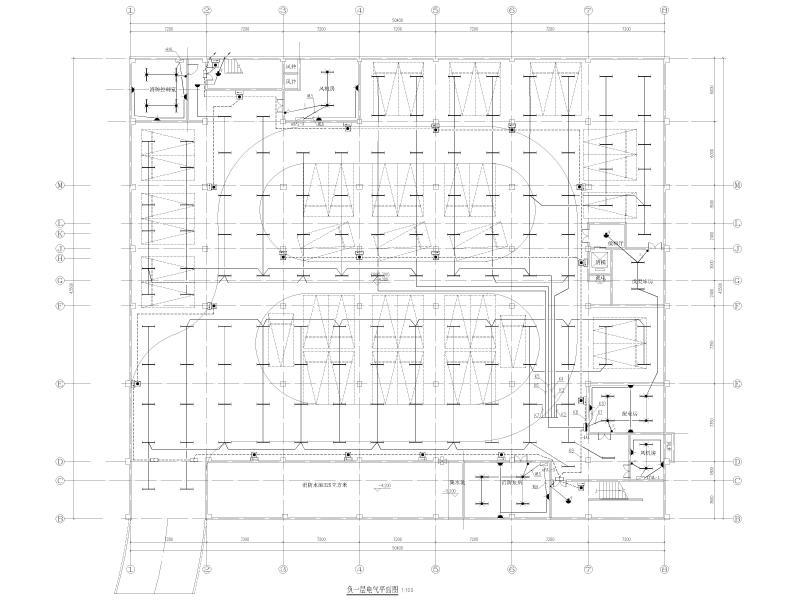 负一层电气平面图