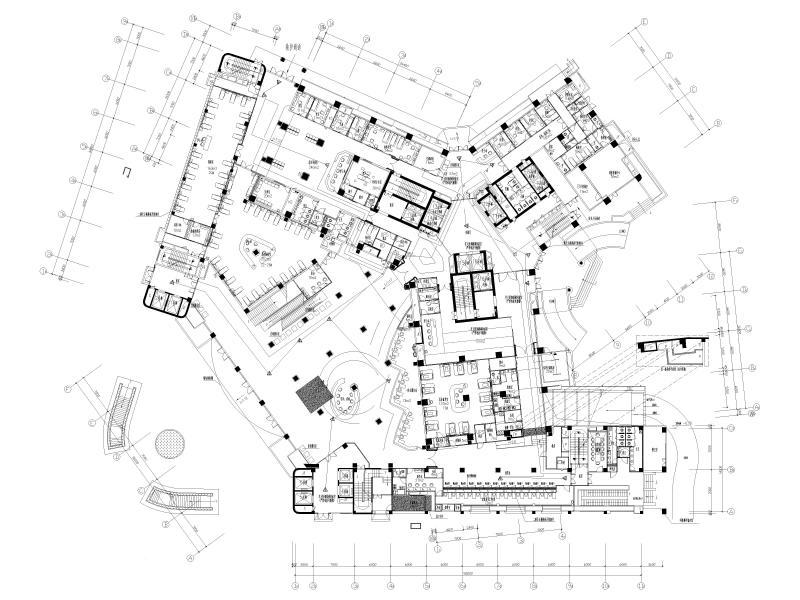 门诊住院楼首层照明平面图