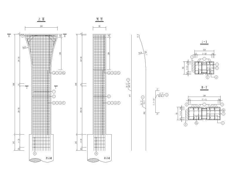 主梁桥墩钢筋布置图