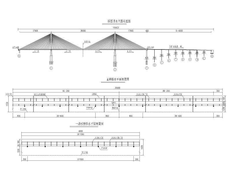 桥梁排水立面图