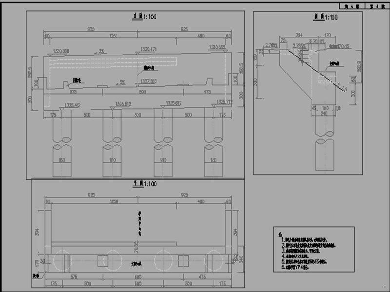 YP4桥台一般构造图